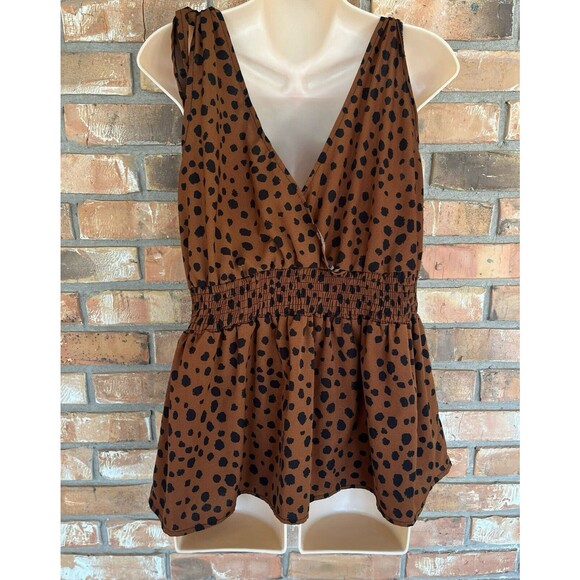 Shein Curve Women’s Tie Straps Animal Print Tank Top Size 0X - Picture 6 of 8